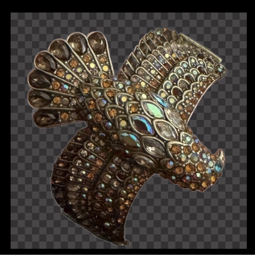Heidi Daus Gold and Brown Peacock Bracelet